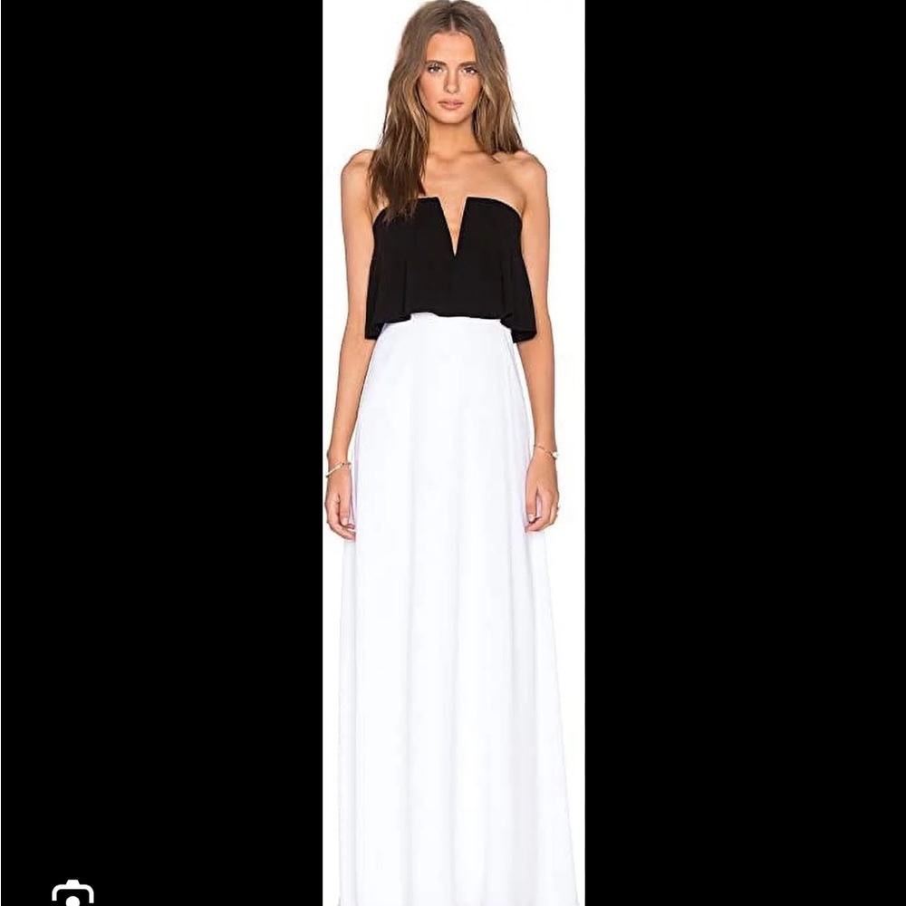 BCBG Black and White Gown NWT
